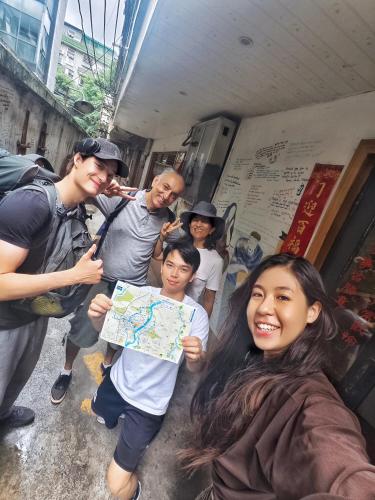 Os clientes hospedados em Guilin Cyan Box Guest House