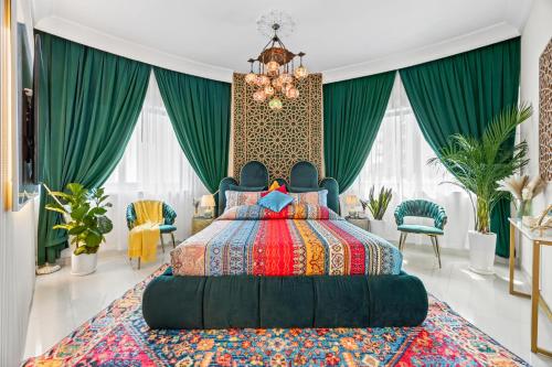 1BR Full Burj View 1 min to Dubai Mall Arabic Vibe
