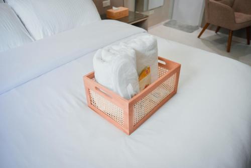 Kabin Tiny Homeにあるベッド