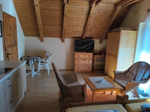 TV a/nebo společenská místnost v ubytování Emilia Apartmanház