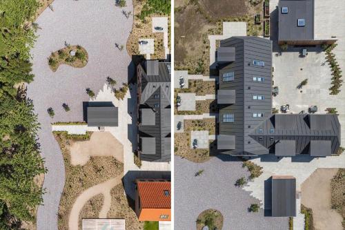 an overhead view of a building with a yard at 1171-Ringkobing-Jagtvej-34-C-lejl-2 in Ringkøbing