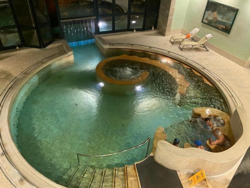 an overhead view of a swimming pool in a hotel at Tuscany Love Apartment in Radicofani