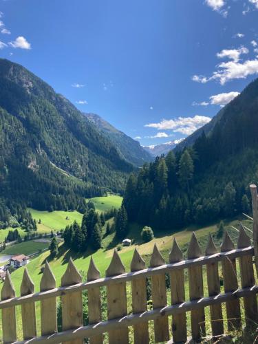 a view of a valley from a fence at Ögghof 222 in Kaunertal