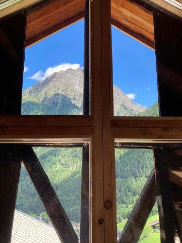 a view from a window of a mountain at Ögghof 222 in Kaunertal
