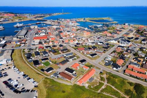 an aerial view of a city next to the ocean at 769-Hvide-Sande-Norregade-4-C in Hvide Sande