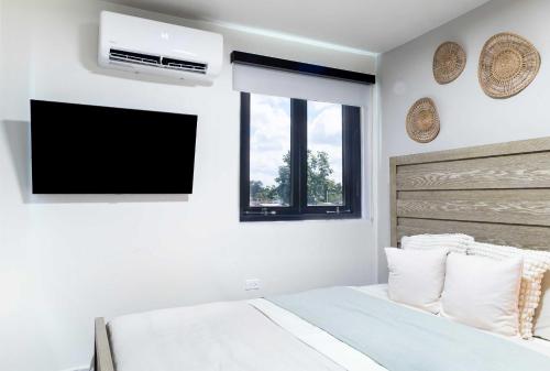 Μια τηλεόραση ή/και κέντρο ψυχαγωγίας στο Entire Beachfront Villa Complex 12 Bedrooms 6 Baths Sleeps 48