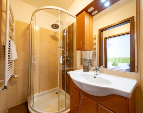Koupelna v ubytování Veritas Apartment Zamárdi