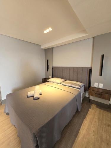 Ένα ή περισσότερα κρεβάτια σε δωμάτιο στο Flat Marinas com Acessibilidade