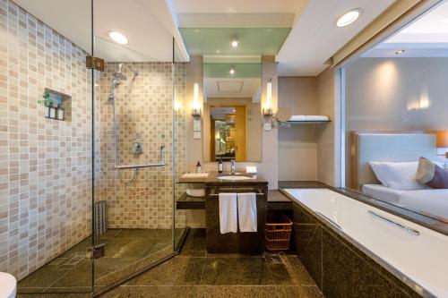 Ένα μπάνιο στο Weihai Haiyue Jianguo Hotel