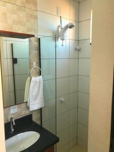 Ein Badezimmer in der Unterkunft Pousada Nova Trilha