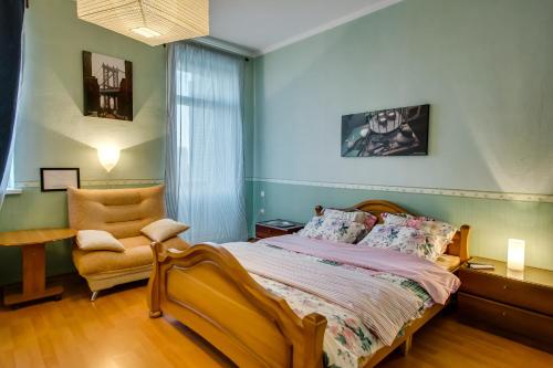 Llit o llits en una habitació de Apartment on Gagarina
