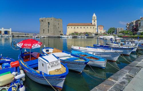 a group of boats are docked in a harbor at Nice Apartment In Serramezzana With Wifi in Serramezzana