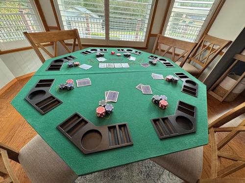 a green table with cars on top of it at On Golf Course, Family&Pet Friendly Yosemite Basecamp in Groveland