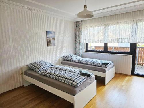 Ένα ή περισσότερα κρεβάτια σε δωμάτιο στο Spacious Apartments with Balcony in Aldenhoven at Aachen