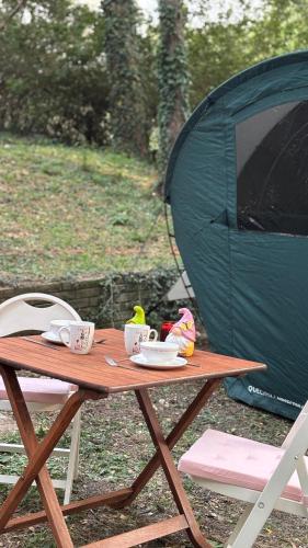 Zahrada ubytování Glamp'in Pink AVALA