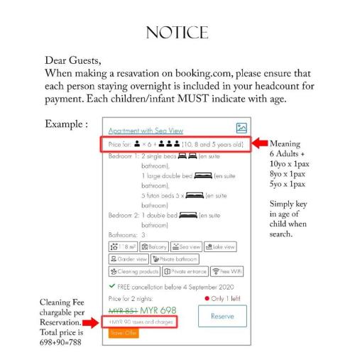 a screenshot of a notification onlookingtemp please ensure that each personserving uncertainty at Paragon Residences Straits View Homestay by WELCOME HOME in Johor Bahru