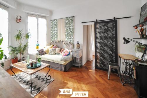 Bohemian style and luminous balcony