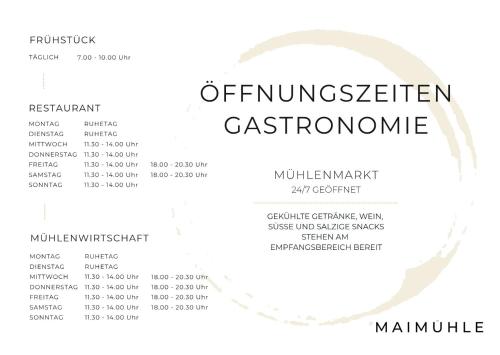 a set of fourographics with a circular diagram at Wein Erlebnis Hotel Maimühle in Perl