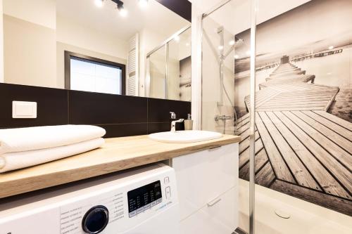 Bilik mandi di Sweda Apartments Gdańsk Seaside