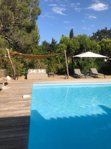Πισίνα στο ή κοντά στο DOMAINE LES VINYES