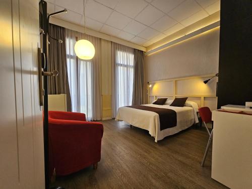 Cama o camas de una habitación en Hotel Palermo
