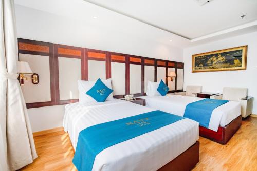 Cama o camas de una habitación en Galliot Hotel Nha Trang