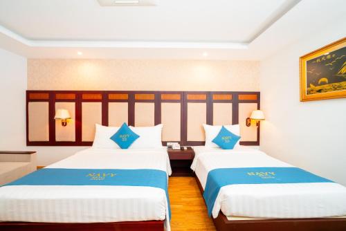 Cama o camas de una habitación en Galliot Hotel Nha Trang