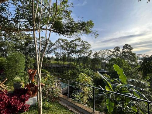 a view of a garden with trees and plants at Idal Villa in Idalgashinna