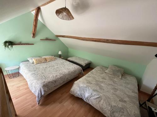 Postel nebo postele na pokoji v ubytování Détente aux beaumonts