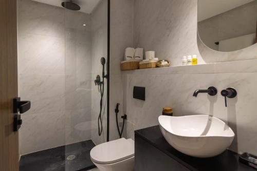 Koupelna v ubytování Small nest in a good location, quiet