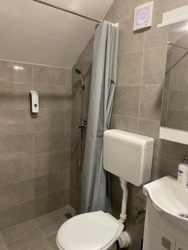 Koupelna v ubytování Apartman N&M