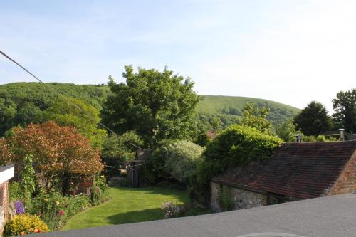 a view of a garden from the top of a house at B&B South Downs Way in Poynings