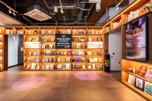 a store with a lot of products on display at Tokyu Stay Osaka Hommachi in Osaka