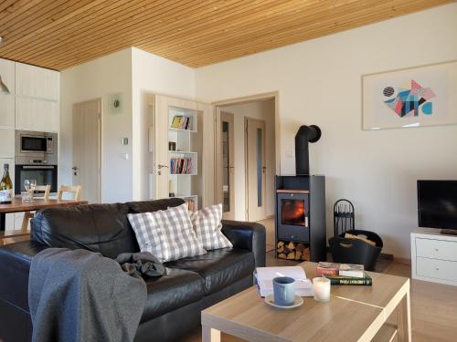 Ein Sitzbereich in der Unterkunft Apartmány Stachy Popelná