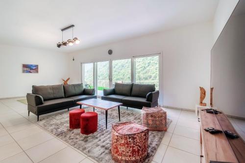 Χώρος καθιστικού στο Casa Bianca by Quokka 360 - two apartments in Val Verzasca