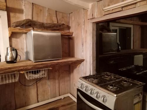 Η κουζίνα ή μικρή κουζίνα στο Huilo-Huilo Cabaña Huilin