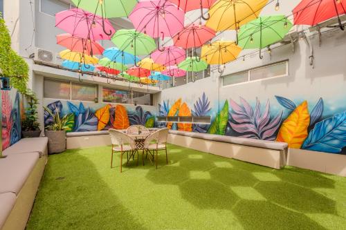 Posezení v ubytování Hostel Dorado Plaza Getsemaní