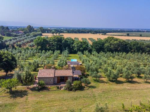 an aerial view of a farm with trees at Holiday Home Rustico by Interhome in Bibbona