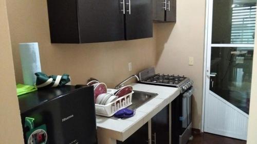 Kuchyň nebo kuchyňský kout v ubytování Apartment Tejada