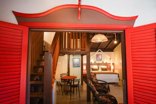 Ruang duduk di Chalés Terraviva