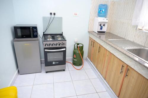 Kuchyň nebo kuchyňský kout v ubytování SpringStone executive apartment A18