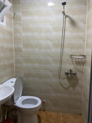 a bathroom with a toilet and a sink and a shower at Neli Guesthouse in Gonio