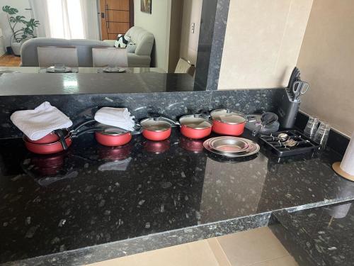Una cocina o zona de cocina en Spacious Apartment in Downtown Uberaba