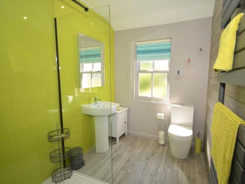 a bathroom with a toilet and a sink and a shower at 2 Bed in Keswick 88864 in Keswick