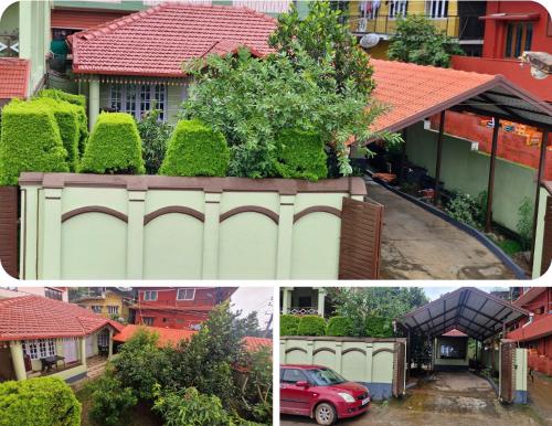 a collage of three pictures of a house at MAYUR Home Stay in Suntikoppa
