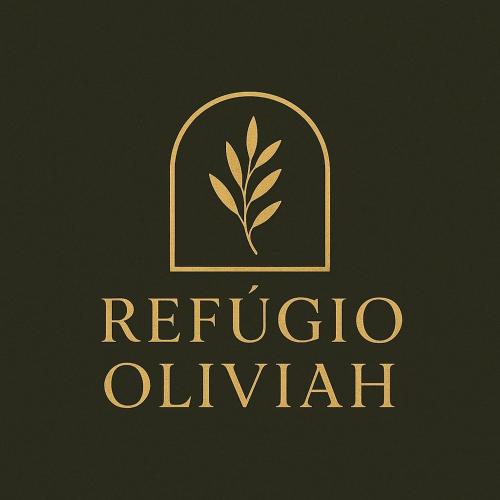 a logo for a natural cosmetics company with a plant at Chalé Refúgio Olíviah in São Bento do Sapucaí