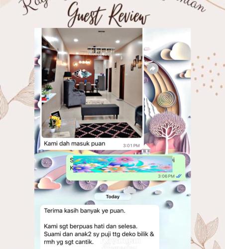 a flyer for a guest room in a house at Kayangan Homestay Kuantan MUSL!M Only in Kuantan