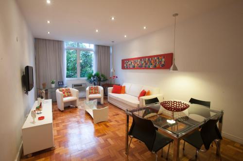 Зона вітальні в Apartamento Luxo Ipanema