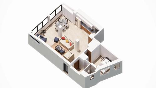 an illustration of a floor plan of a house at JLM Rooftop luxury apartment in Jerusalem