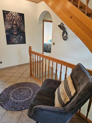 Χώρος καθιστικού στο MV Römerlodge mit einmaligem Moselpanoramablick